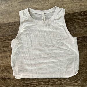 White size 4 lululemon crop top